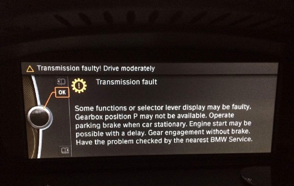 sửa chữa hộp số BMW khi báo lỗi trên taplo